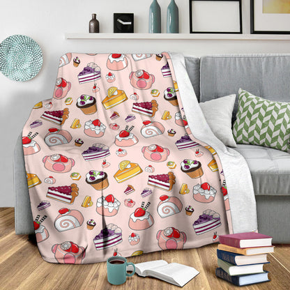 Cake Pattern Print Design 01 Premium Blanket