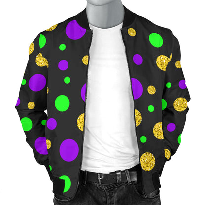 Mardi Gras Pattern Print Design 07 Men Bomber Jacket