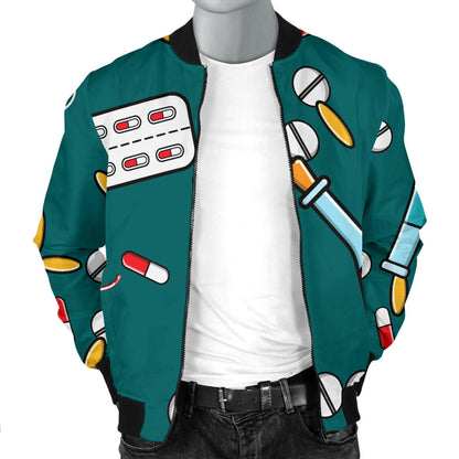 Nurse Pattern Print Design A05 Men Bomber Jacket