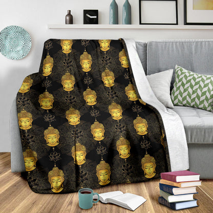 Buddha Pattern Print Design 04 Premium Blanket