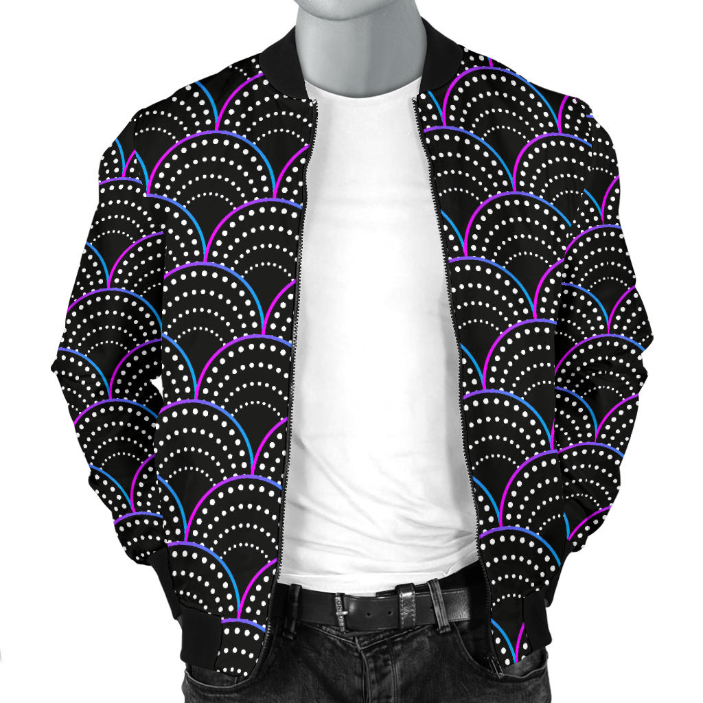 Mermaid Pattern Print Design 09 Men Bomber Jacket