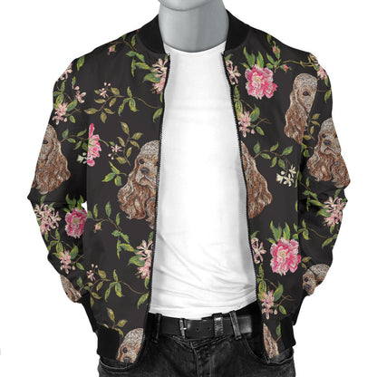 Cocker Pattern Print Design 03 Men Bomber Jacket