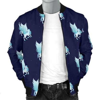 Pegasus Pattern Print Design 03 Men Bomber Jacket