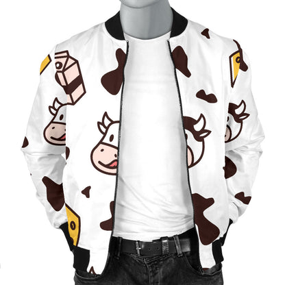 Cow Pattern Print Design 06 Men Bomber Jacket
