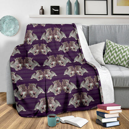 Leopard Pattern Print Design 01 Premium Blanket