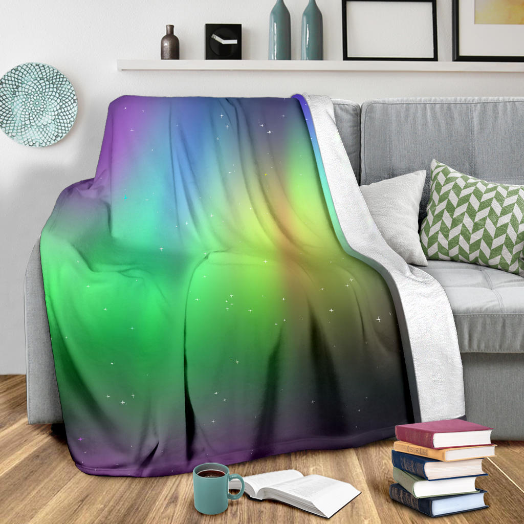 Aurora Borealis Pattern Print Design 03 Premium Blanket