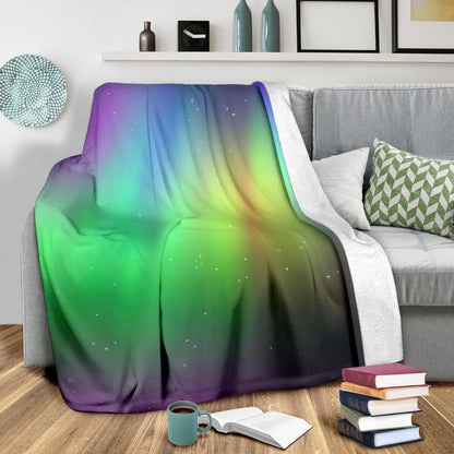 Aurora Borealis Pattern Print Design 03 Premium Blanket