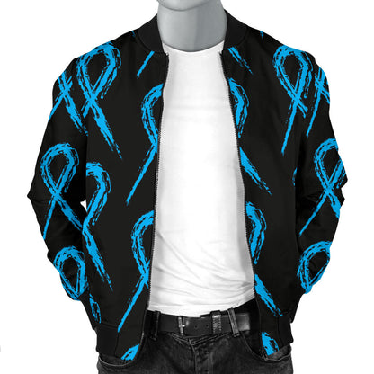 Prostate cancer Pattern Print Design A02 Men Bomber Jacket