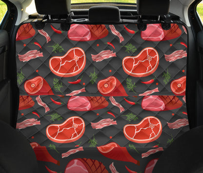 Meat Pattern Print Design 03 Rear Dog Car Seat Cover Hammock