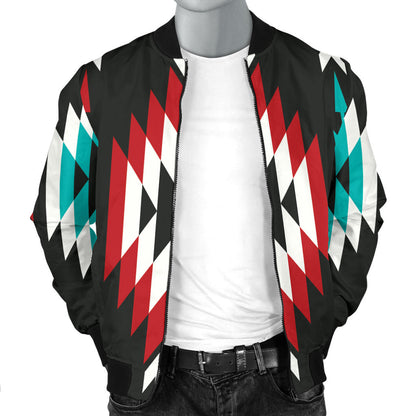 Native Pattern Print Design A08 Men Bomber Jacket