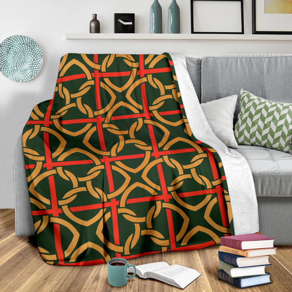 Irish Pattern Print Design 01 Premium Blanket