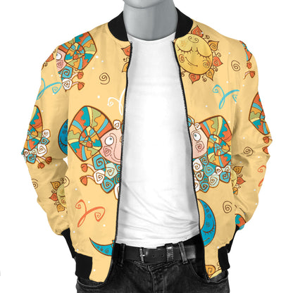 Aries Zodiac Pattern Print Design 03 Men Bomber Jacket