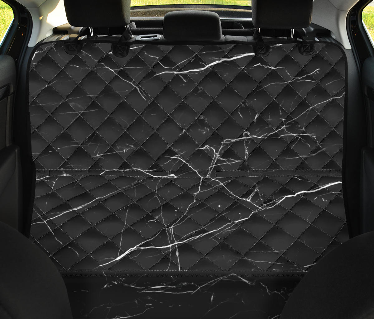 Marble Pattern Print Design 04 Rear Dog Car Seat Cover Hammock