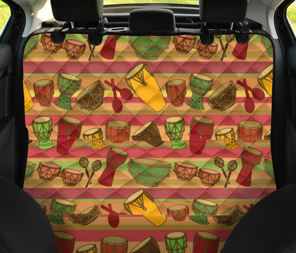 Percussion Pattern Print Design 01 Rear Dog Car Seat Cover Hammock