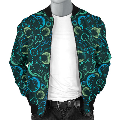 Celestial Pattern Print Design 07 Men Bomber Jacket