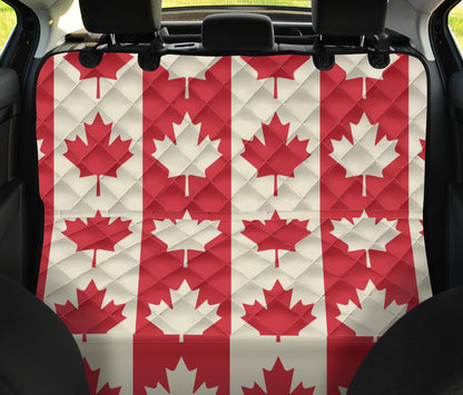 Maple Leaf Pattern Print Design 02 Rear Dog Car Seat Cover Hammock