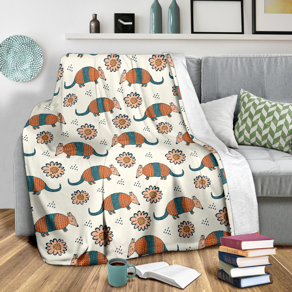 Armadillo Pattern Print Design 02 Premium Blanket