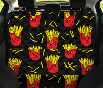 French Fried Pattern Print Design 03 Rear Dog Car Seat Cover Hammock