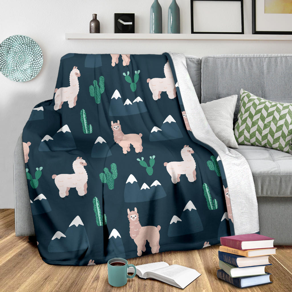 Llama Pattern Print Design 06 Premium Blanket
