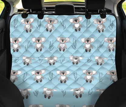 Koala Pattern Print Design 01 Rear Dog Car Seat Cover Hammock