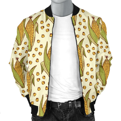 Corn Pattern Print Design 01 Men Bomber Jacket