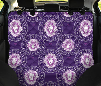Leo Pattern Print Design 04 Rear Dog Car Seat Cover Hammock