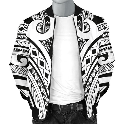 Maori Pattern Print Design 06 Men Bomber Jacket