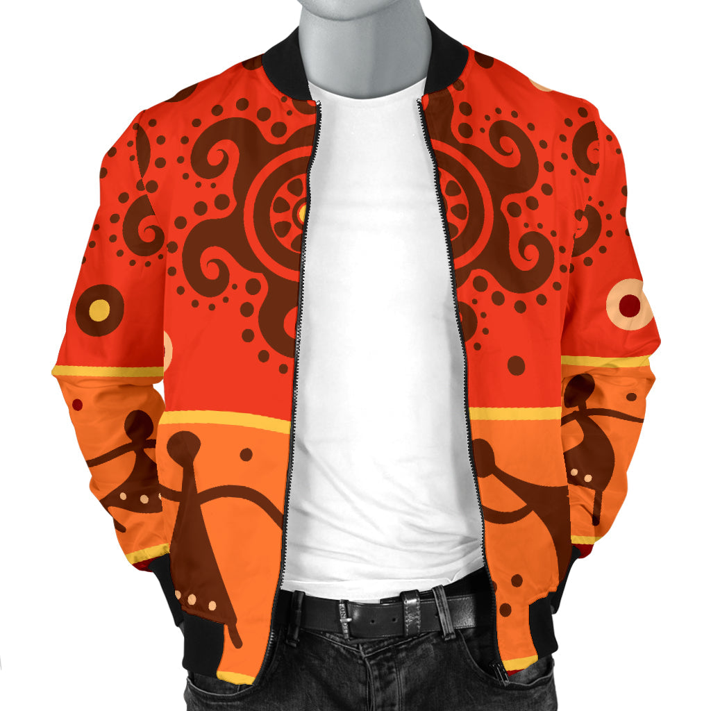 African Pattern Print Design 04 Men Bomber Jacket