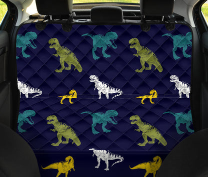 T Rex Pattern Print Design A07 Rear Dog Car Seat Cover Hammock