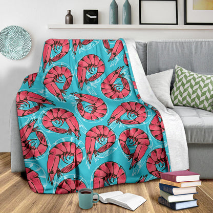 Prawn Pattern Print Design 01 Premium Blanket