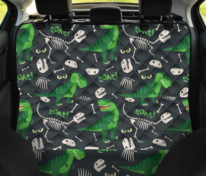 T Rex Pattern Print Design A05 Rear Dog Car Seat Cover Hammock