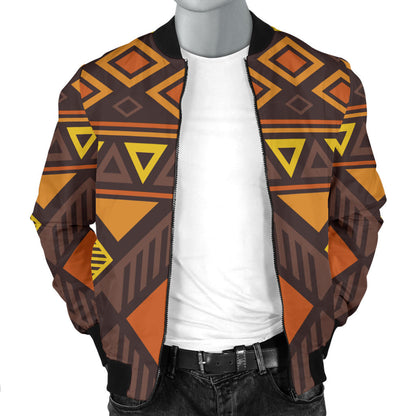 Navajo Pattern Print Design A06 Men Bomber Jacket