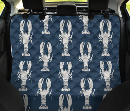 Lobster Pattern Print Design 02 Rear Dog Car Seat Cover Hammock