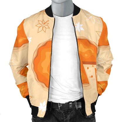 Pie Pattern Print Design A01 Men Bomber Jacket