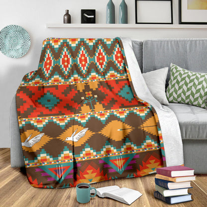 Native Pattern Print Design A01 Premium Blanket