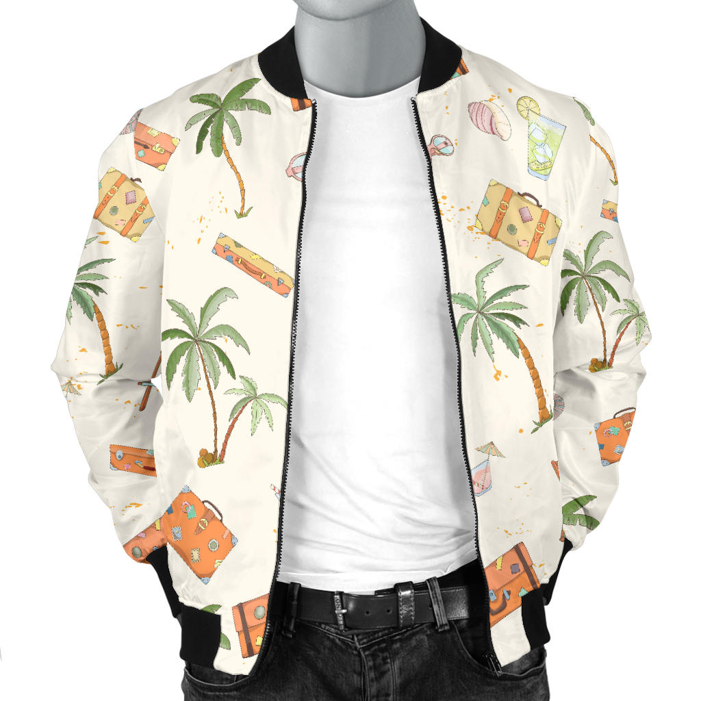 Beach Themed Pattern Print Design 05 Men Bomber Jacket
