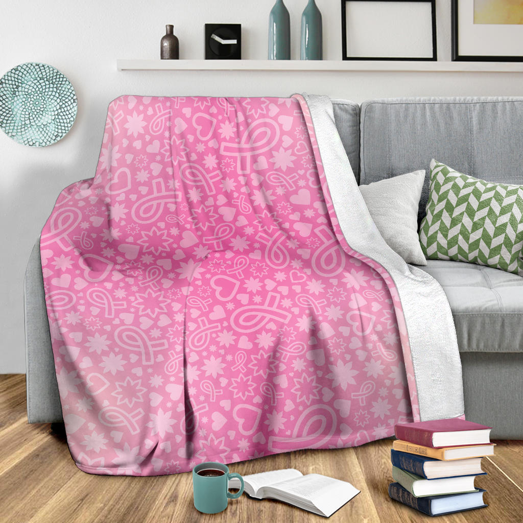 Breast cancer Pattern Print Design 02 Premium Blanket