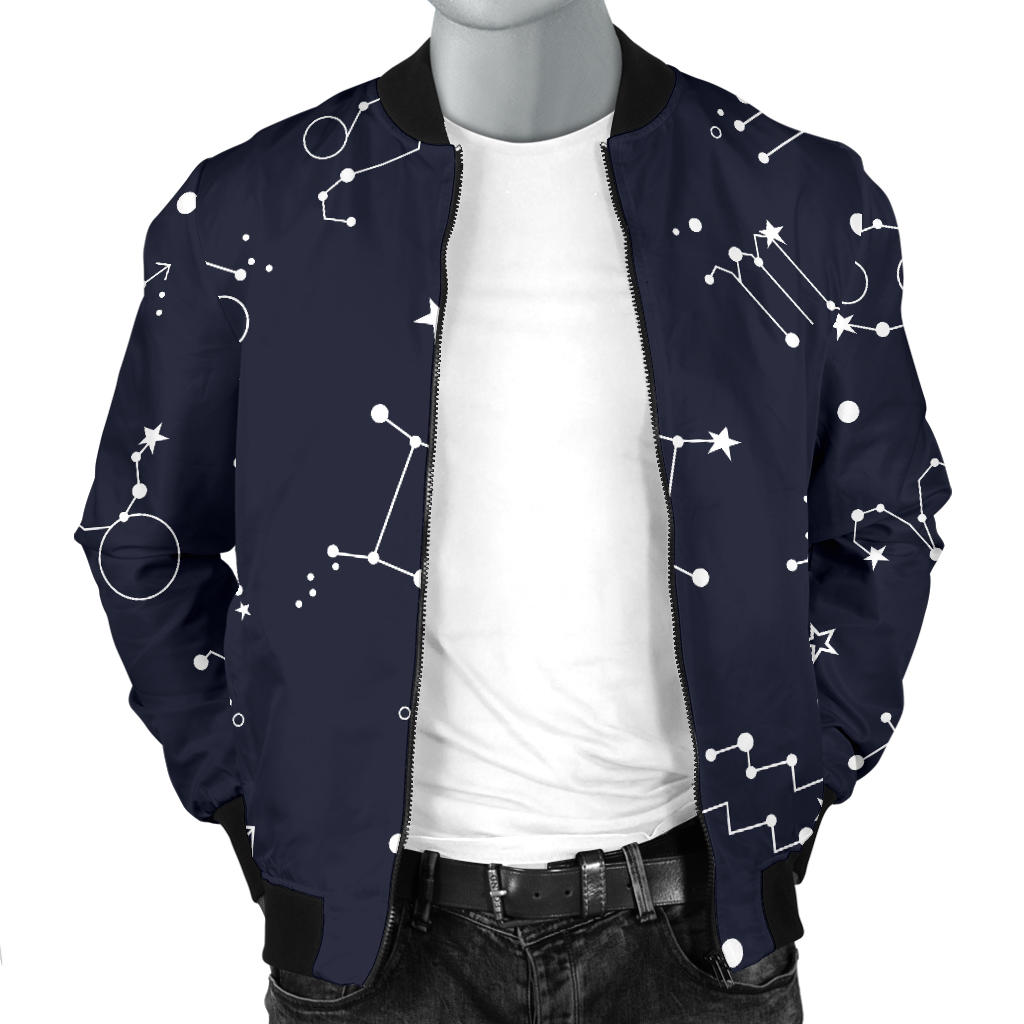 Constellation Pattern Print Design 05 Men Bomber Jacket