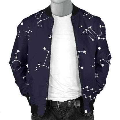 Constellation Pattern Print Design 05 Men Bomber Jacket