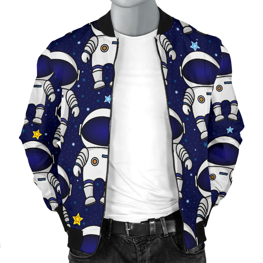 Astronaut Pattern Print Design 01 Men Bomber Jacket