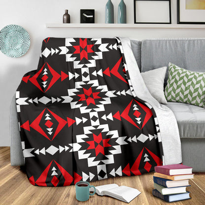 Navajo Pattern Print Design A02 Premium Blanket