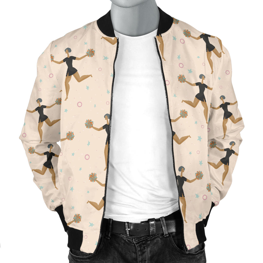 Cheerleader Pattern Print Design 03 Men Bomber Jacket