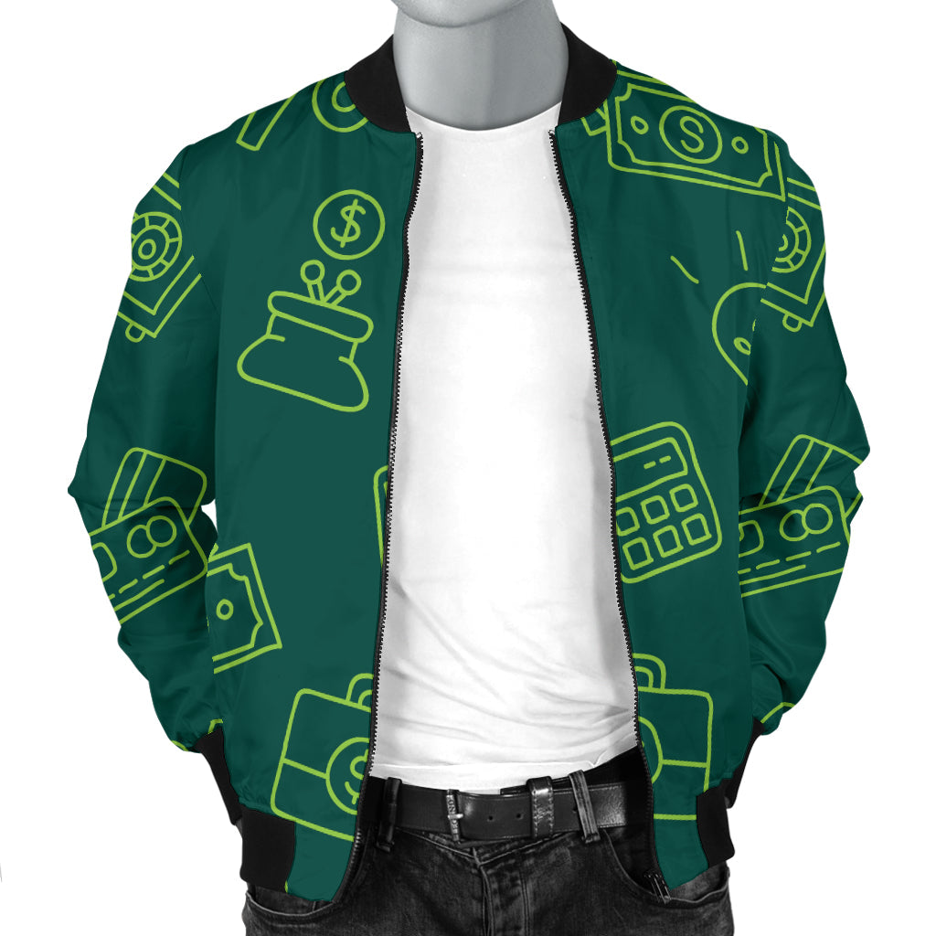 Accounting Financial Pattern Print Design 02 Men Bomber Jacket