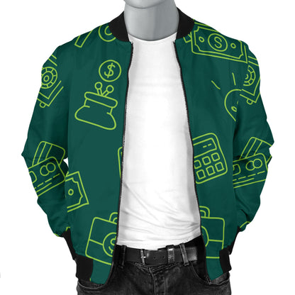 Accounting Financial Pattern Print Design 02 Men Bomber Jacket