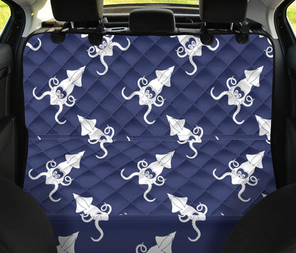 Giant Squid Pattern Print Design 02 Rear Dog Car Seat Cover Hammock