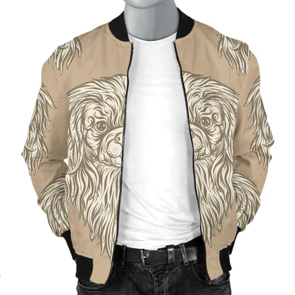 Pekingese Pattern Print Design A01 Men Bomber Jacket