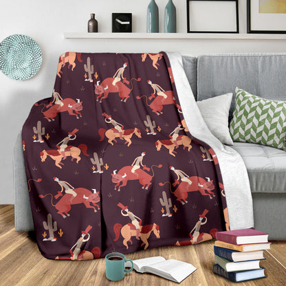 Rodeo Pattern Print Design A01 Premium Blanket