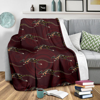 Kangaroos Pattern Print Design 05 Premium Blanket