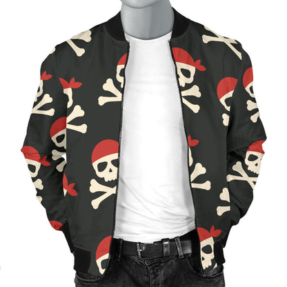 Pirate Pattern Print Design A04 Men Bomber Jacket