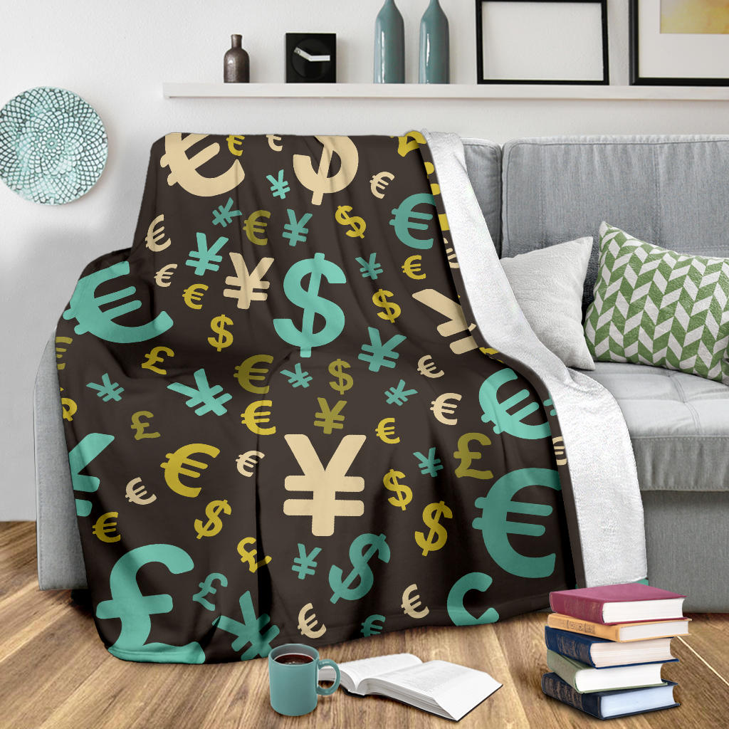 Money Pattern Print Design 01 Premium Blanket